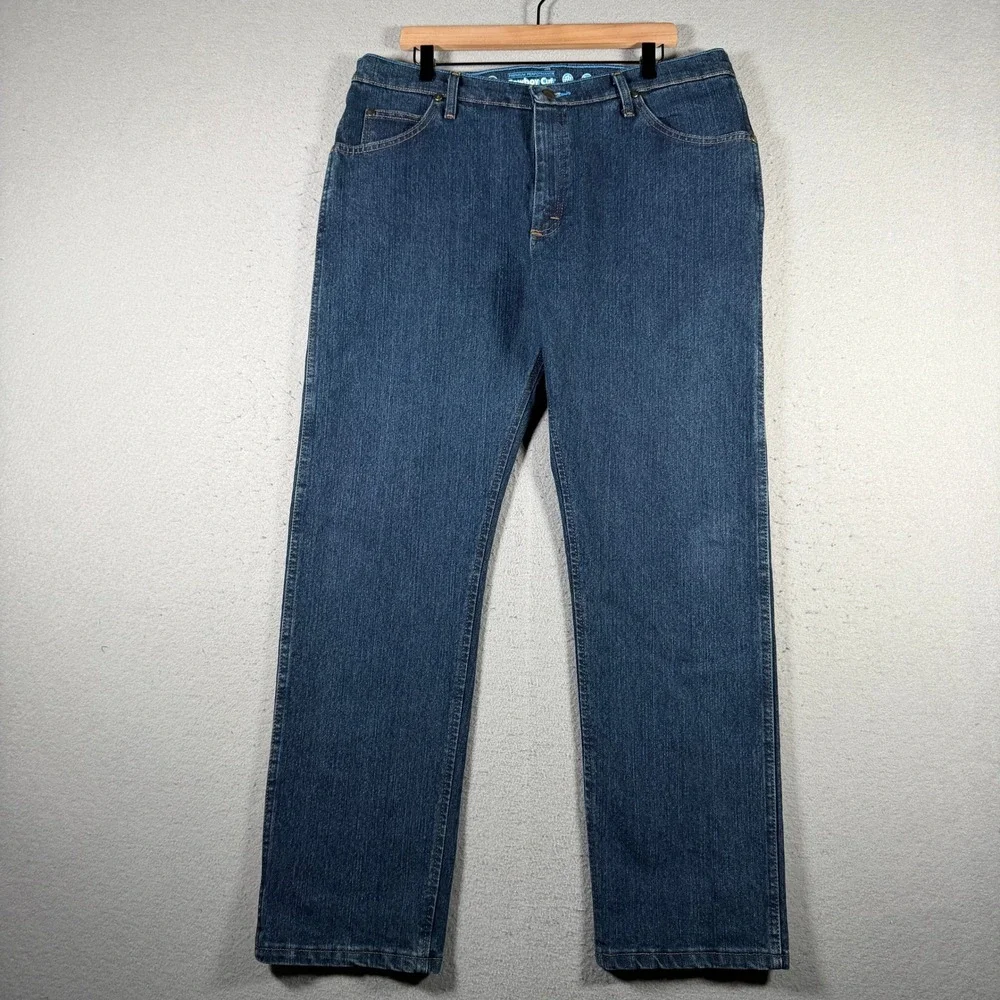Wrangler Cowboy Cut 47 Regular Fit Jeans Mens 38x32‎ Blue Dark Wash 1047MAVMR